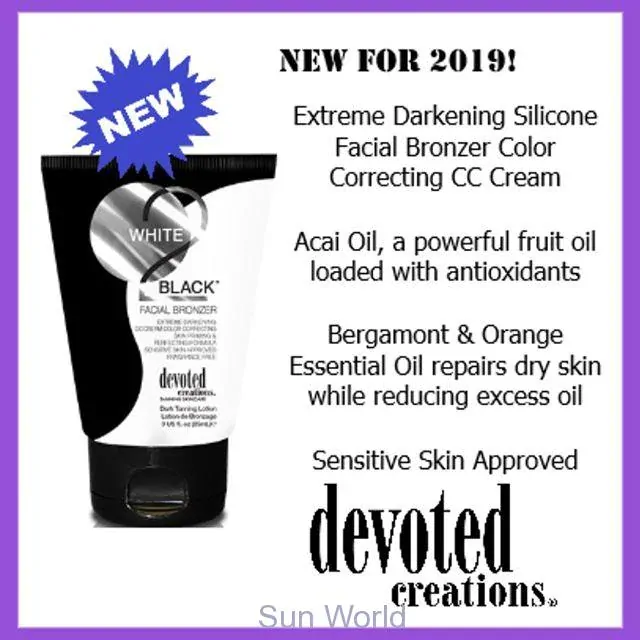 Devoted Creations, White 2 Black Facial Bronzer 90 ml - solární kosmetika